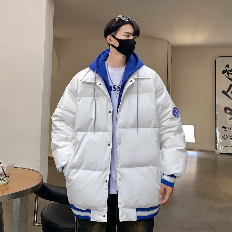 New White Duck Down Thickened Warm Couple Coat CJD