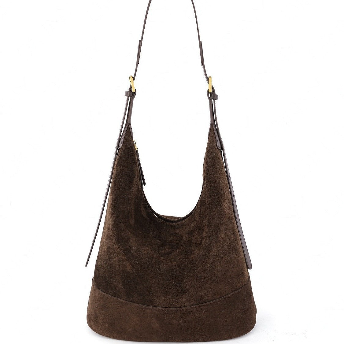Retro Laid-back Suede Bucket A Versatile Slouchy Commuter Shoulder Or Crossbody Bag Accent Plus