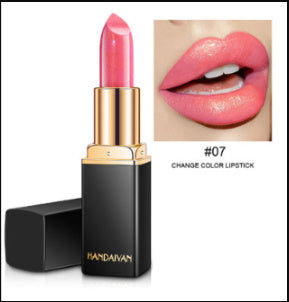 Shiny Metallic Lipstick Pearlescent Color Temperature Change Lipstick Gilt Lipstick LadyShow.Store