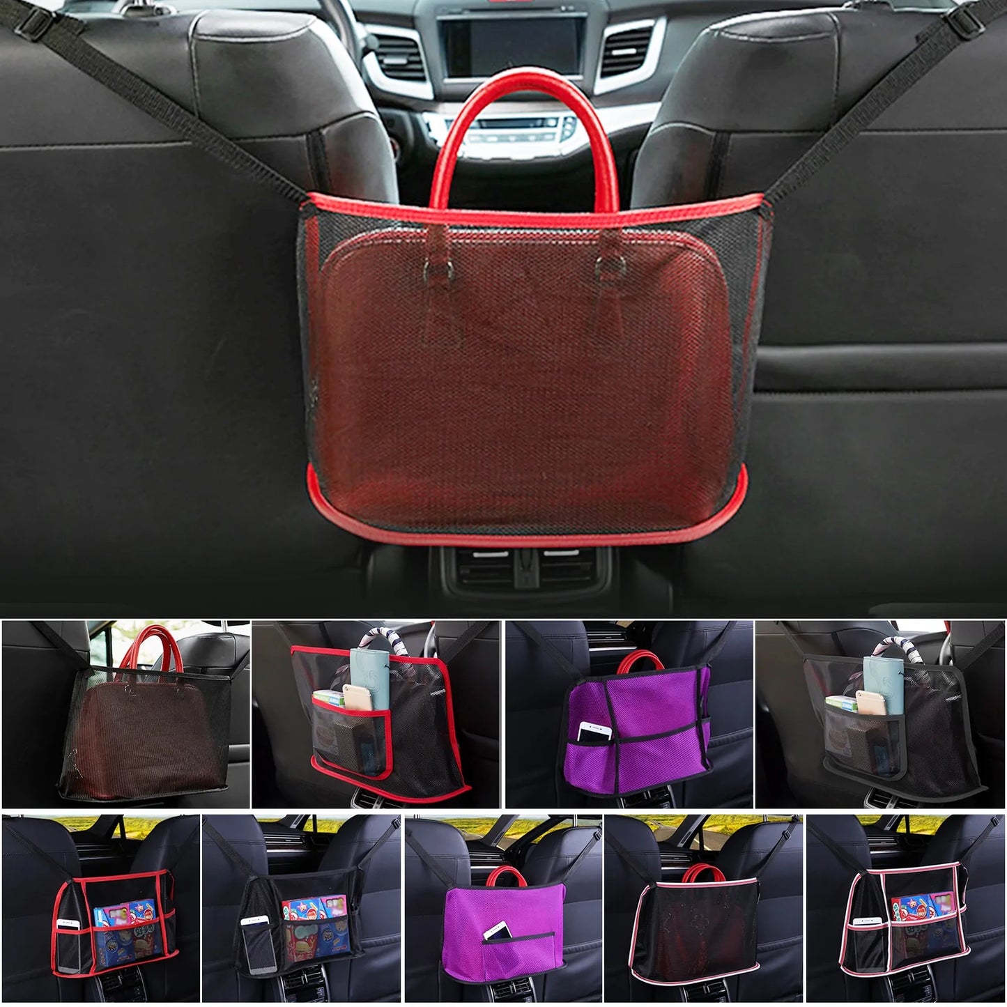 Car Seat Side Storage Mesh Net Bag