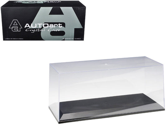 Collectible Display Show Case for 1/18-1/24 Scale Model Cars with Black Plastic Base by Autoart Autoart