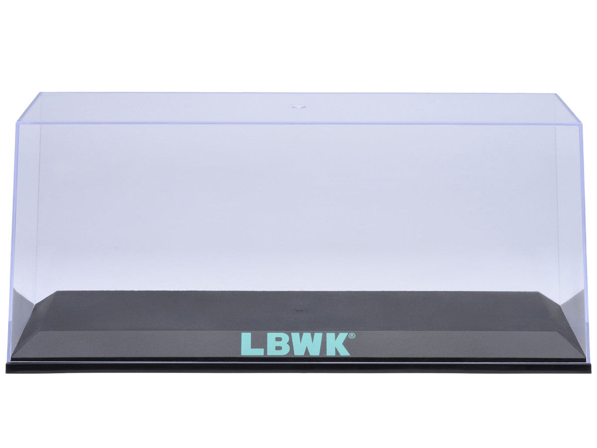 Collectible Display Show Case with Black Plastic Base and Green "LBWK" Logo for 1/18-1/24 Scale Model Cars by Autoart Autoart