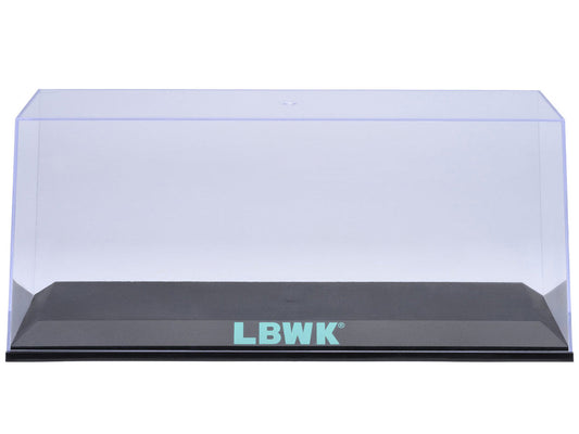 Collectible Display Show Case with Black Plastic Base and Green "LBWK" Logo for 1/18-1/24 Scale Model Cars by Autoart Autoart