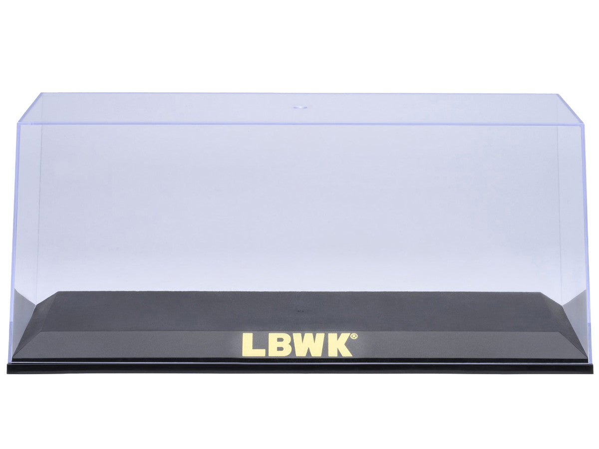 Collectible Display Show Case with Black Plastic Base and Gold "LBWK" Logo for 1/18-1/24 Scale Model Cars by Autoart Autoart