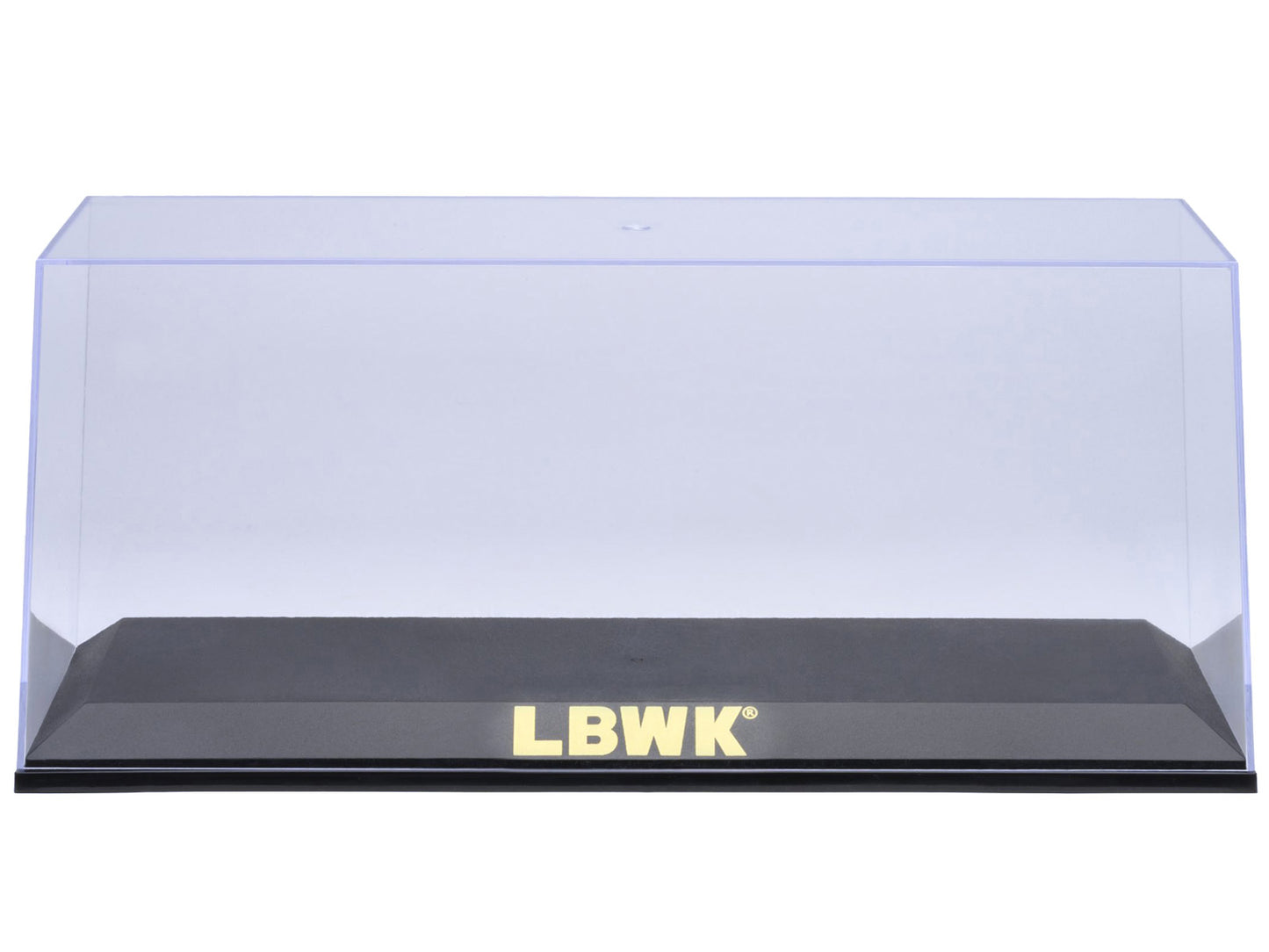 Collectible Display Show Case with Black Plastic Base and Gold "LBWK" Logo for 1/18-1/24 Scale Model Cars by Autoart