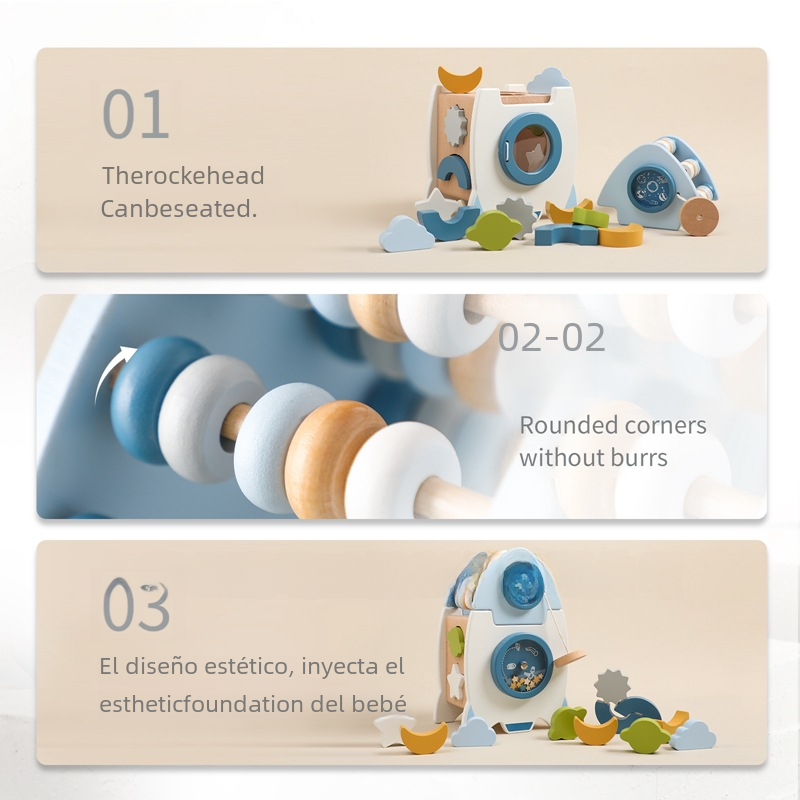 Wooden Rocket 5-in-1 Multifunctional Toy Set LuxuryLifeWay Online Store