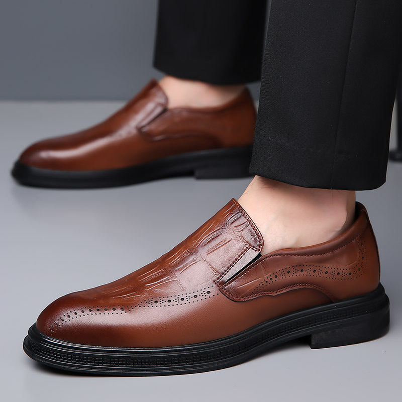 Mens Casual British-style Pointed Leather Shoes Best YouTube Store