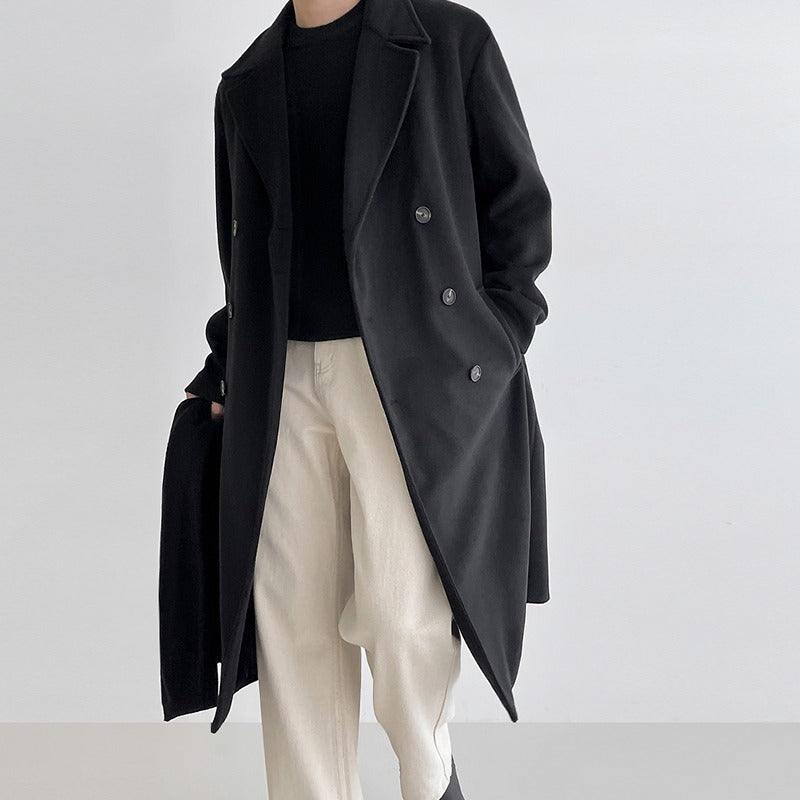 Men's Wool Overcoat, Thick And Loose Wool Jacket Best YouTube Store