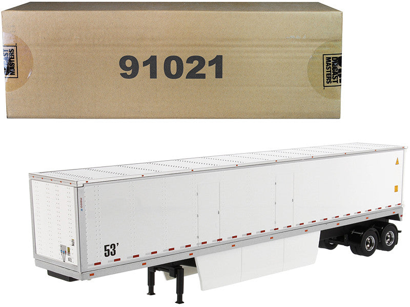 53' Dry Cargo Van Trailer White "Transport Series" 1/50 Diecast Model by Diecast Masters Diecast Masters