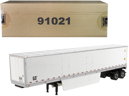 53' Dry Cargo Van Trailer White "Transport Series" 1/50 Diecast Model by Diecast Masters Diecast Masters