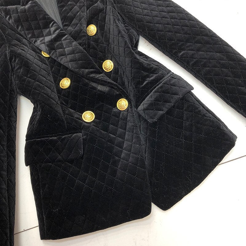 Velvet diamond retro small suit women LadyShow.Store