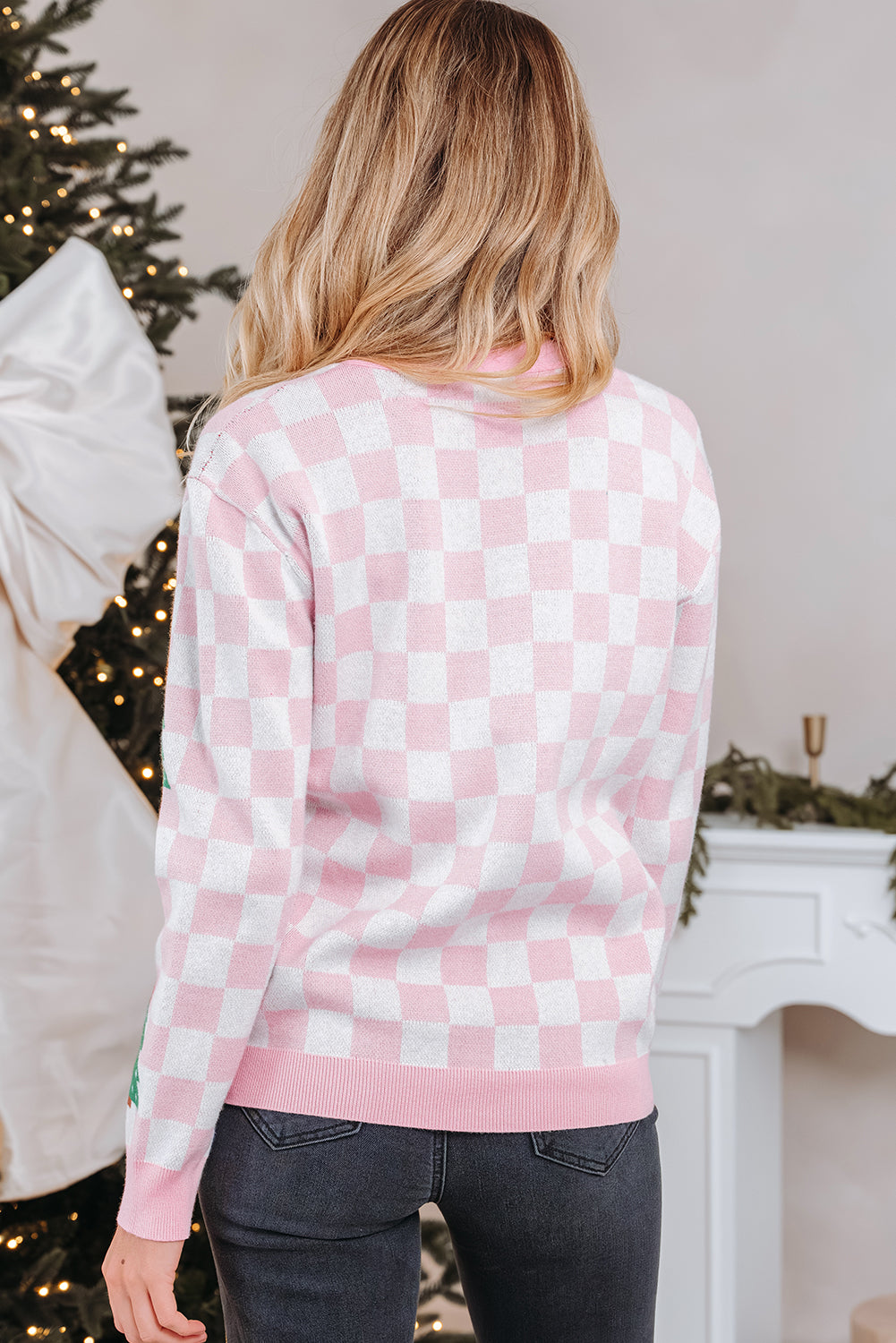 Ella Tree Pattern Cardigan Sweater-1