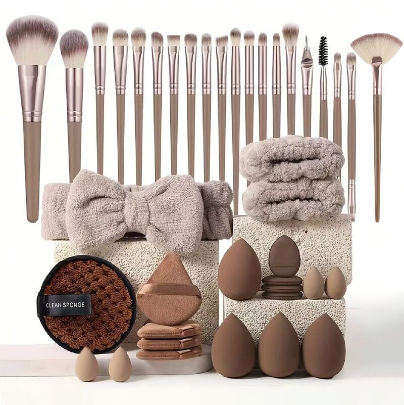 40pcs  Beauty Tools Major Combination Suit Face Wash Makeup Full Set LadyShow.Store