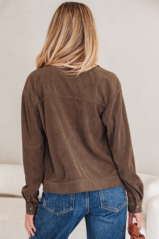 Catherine Lapel Collar Corduroy Jacket-1