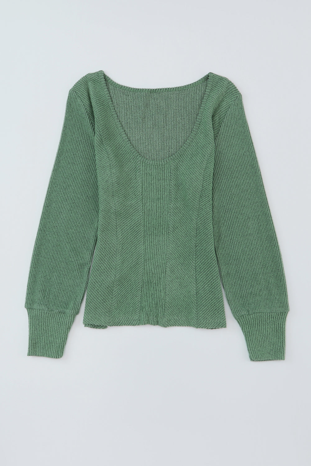 Harper U Textured Long Sleeve Top Threaded Pear