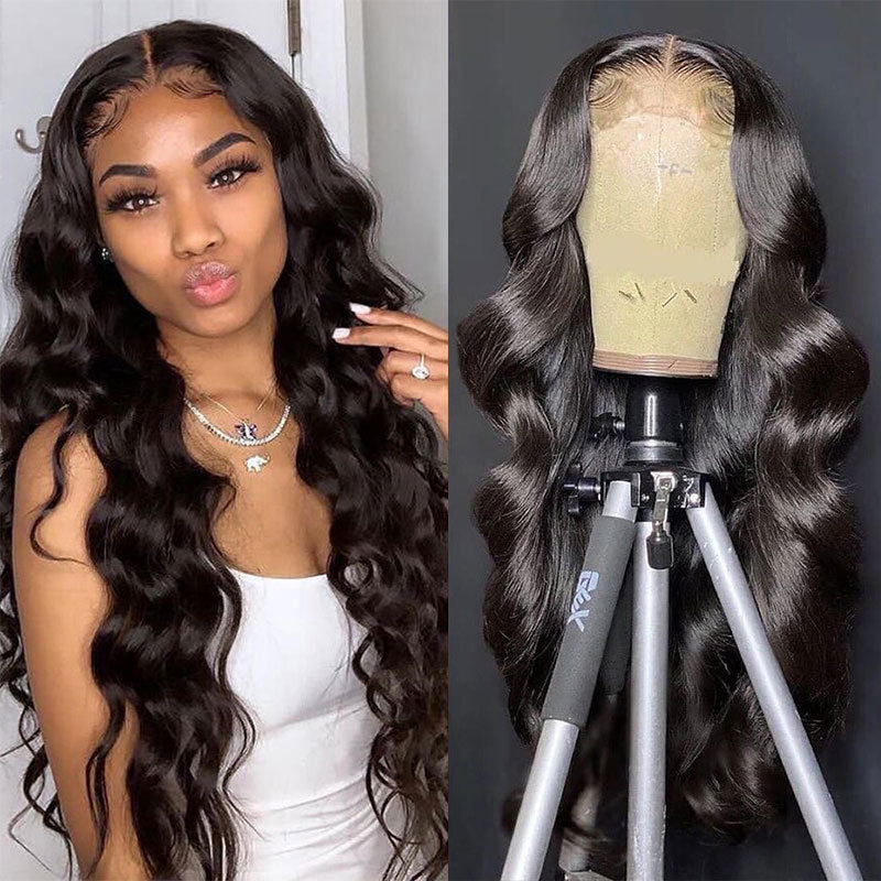 Loose Deep Wave13x4 Transparent Lace Human Hair Sleeve CJD