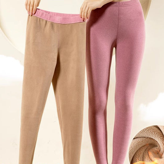 Warm Cashmere Leggings Winter Solid Slim Pants Fashion Trousers For Women Clothing LadyShow.Store
