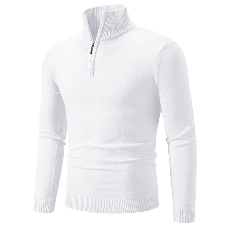 Zip-up Turtleneck Pullover Men's Long Sleeved Sweater LadyShow.Store