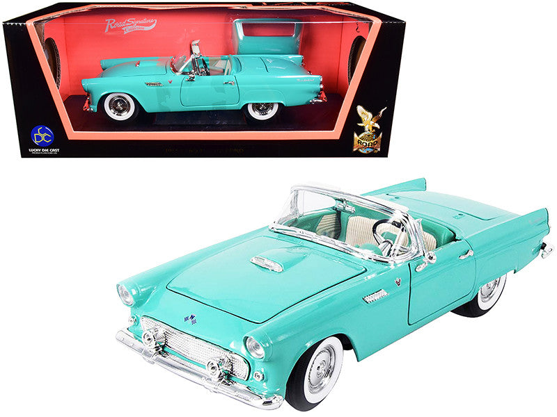 1955 Ford Thunderbird Convertible Turquoise 1/18 Diecast Model Car by Road Signature Road Signature