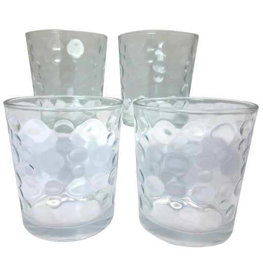 Gibson Home Great Foundations 4-Piece 13 oz. Double Old Fashioned Glass Set, Bubbles Pattern W2B