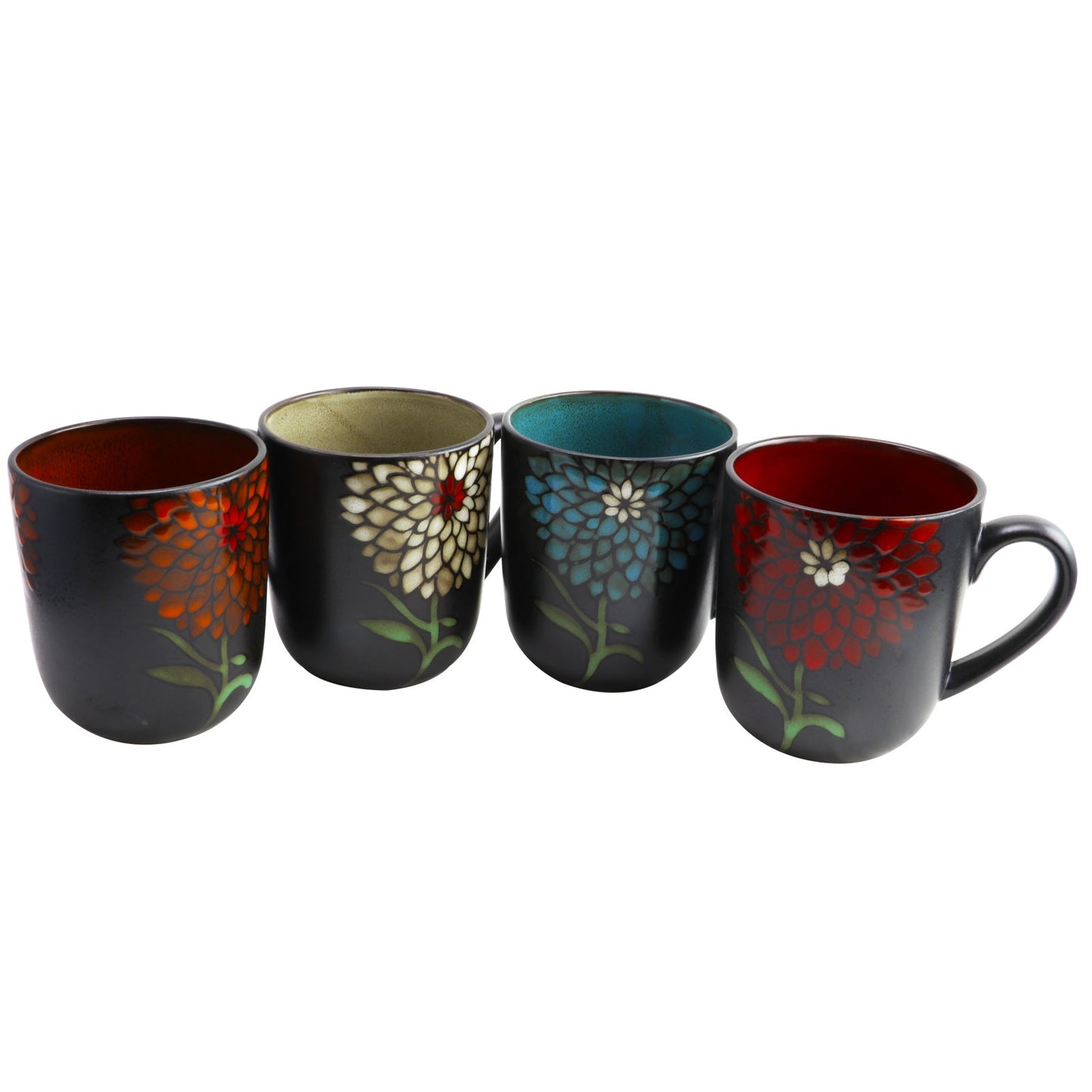 Gibson Home Gardenia Cafe 16 oz. Assorted Mug Set, Set of 4 W2B