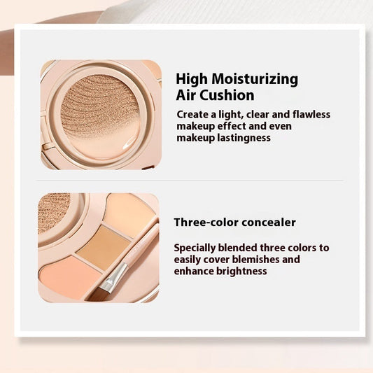 Water Light Cushion Foundation Face Repair Concealer Durable Not Easy To Makeup CJD