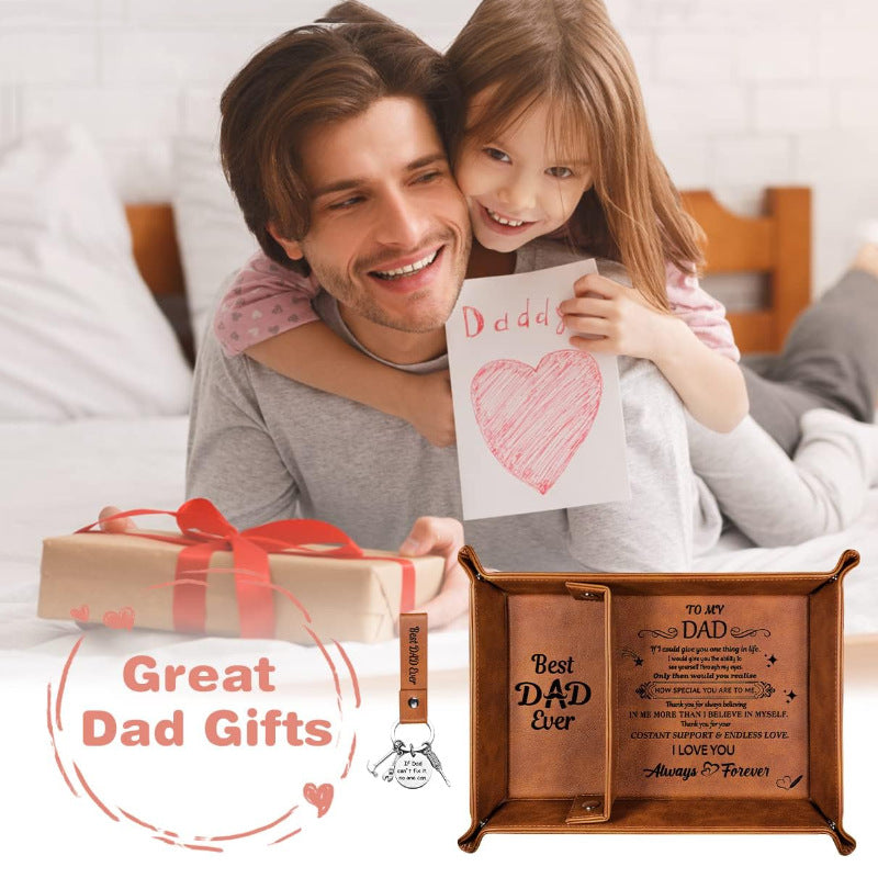 Father's Day Gift Decorative Tray Household Four-corner Folding CJD