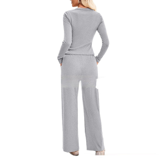 Women's Coat And Trousers Two-piece Set LadyShow.Store