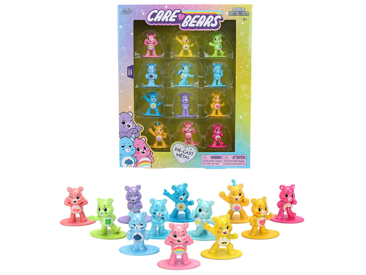 Set of 12 Diecast Figures "Care Bears" Franchise "Nano Metalfigs" Series Diecast Models by Jada Jada