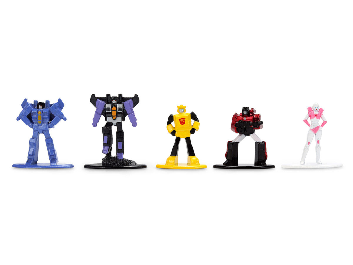 Set of 12 Diecast Figures "Transformers" Franchise "Nano Metalfigs" Series Diecast Models by Jada Jada