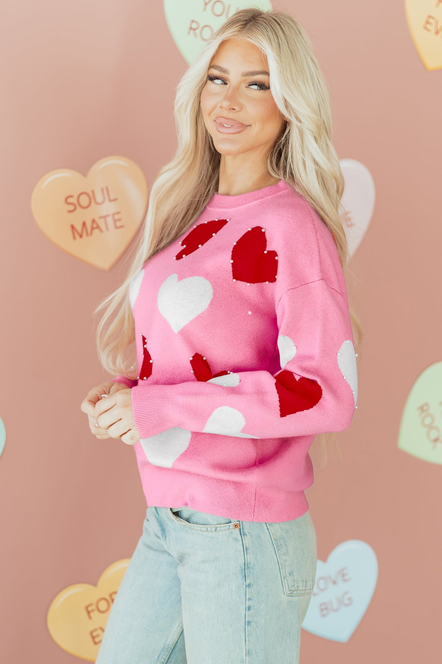 Aliyah Pattern Valentines Day Sweater-2