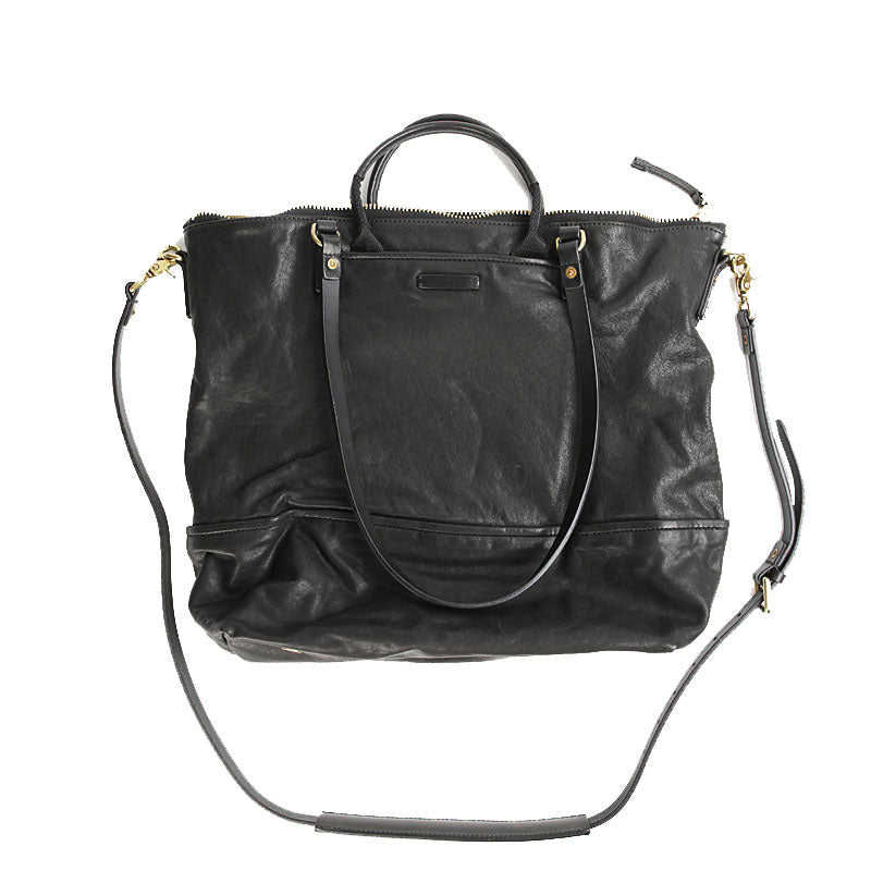 Daily Outdoor Large-capacity Travel Handmade Vegetable Tanned Cowhide Handbag Shoulder Tote Bag CJD