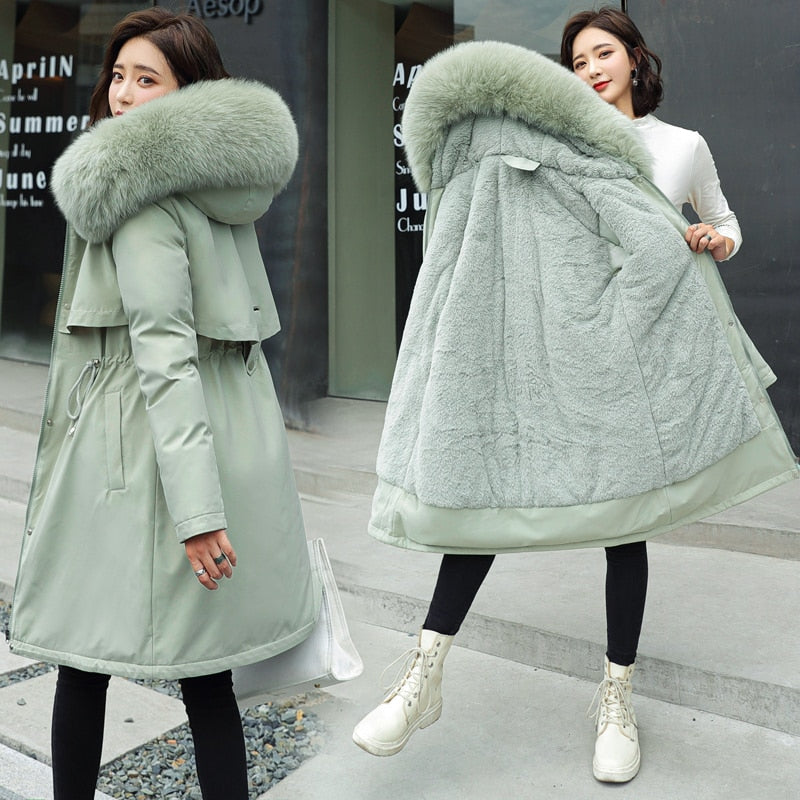 Ladies mid-length down padded jacket Accent Plus