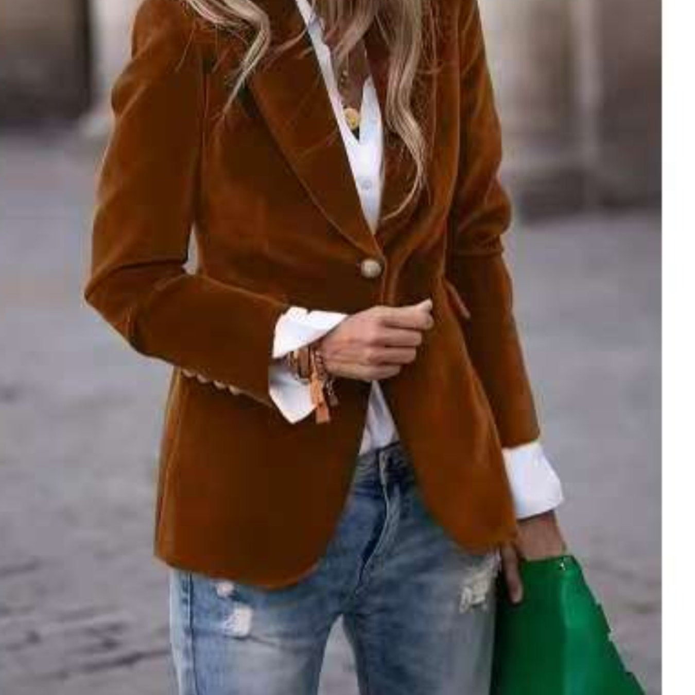 Velvet Lapel Casual Suit Business Fashion Slim Single-breasted Jacket Outwear Clothing For Women LadyShow.Store