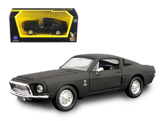 1968 Ford Mustang Shelby GT500 KR Matt Black 1/43 Diecast Model Car by Road Signature Road Signature