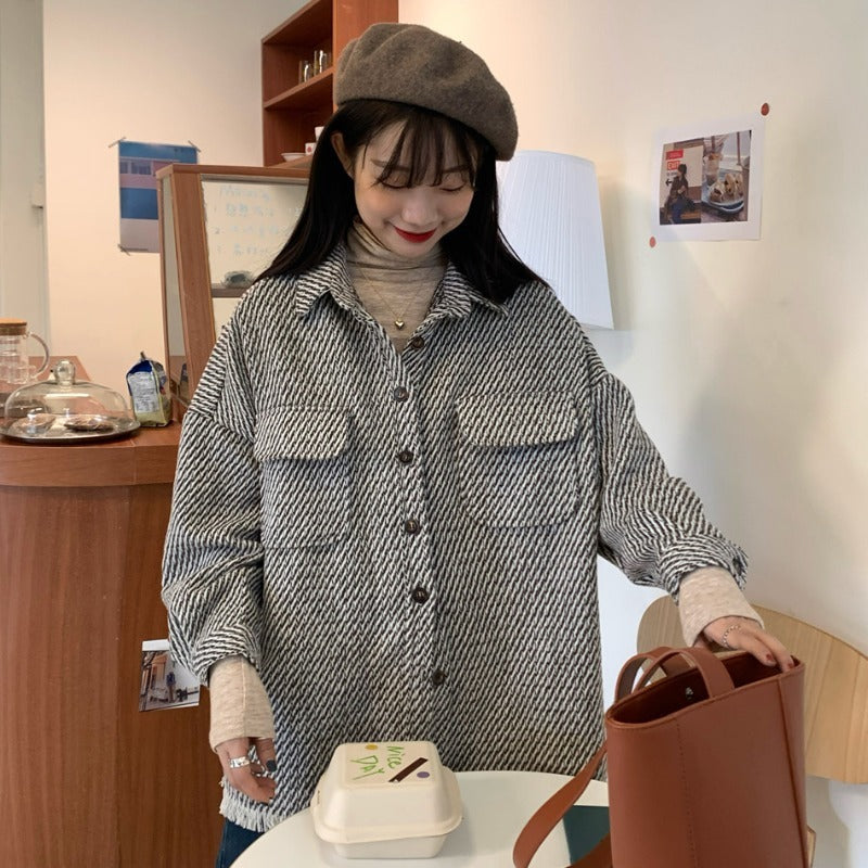 Medium to long shirt jackets LadyShow.Store