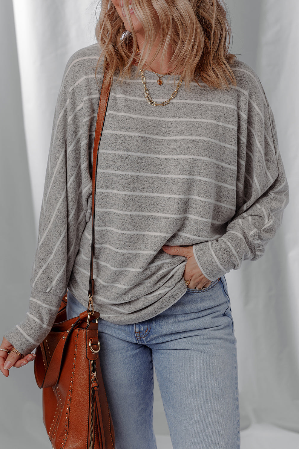 Bella Stripe Dolman Sleeve Top-2