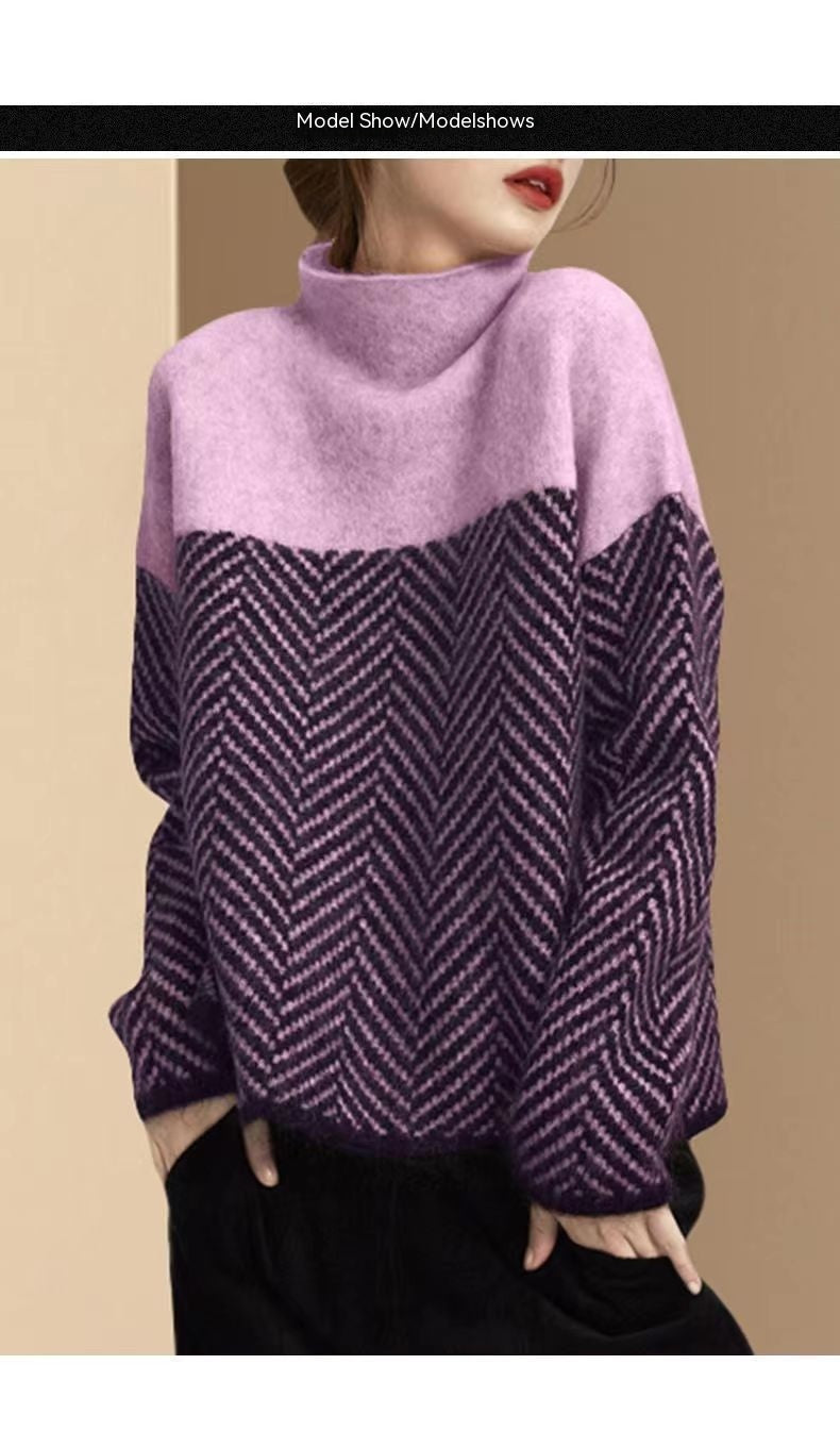 Thickened Turtleneck Bottoming Shirt Autumn And Winter Warm Sweater LadyShow.Store