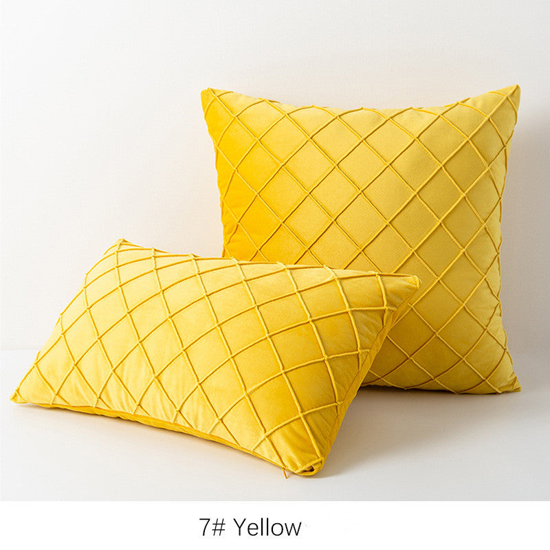 Diamond plaid velvet pillowcase Best YouTube Store