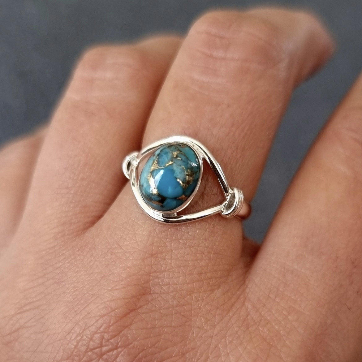 Turquoise Ring Unique Lady Simple Fashion LadyShow.Store