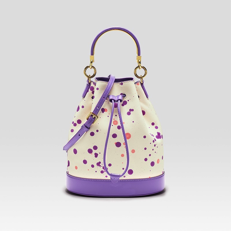 Top Layer Cowhide Cross Body Bucket Bag Large Capacity Handbag LadyShow.Store