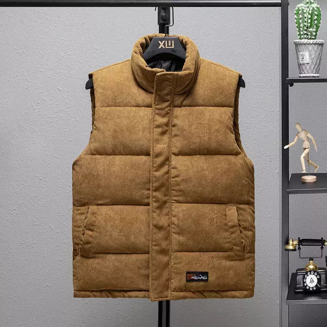 Men's Thick Corduroy Vest - Warm & Breathable Striped Jacket Pi-Mart