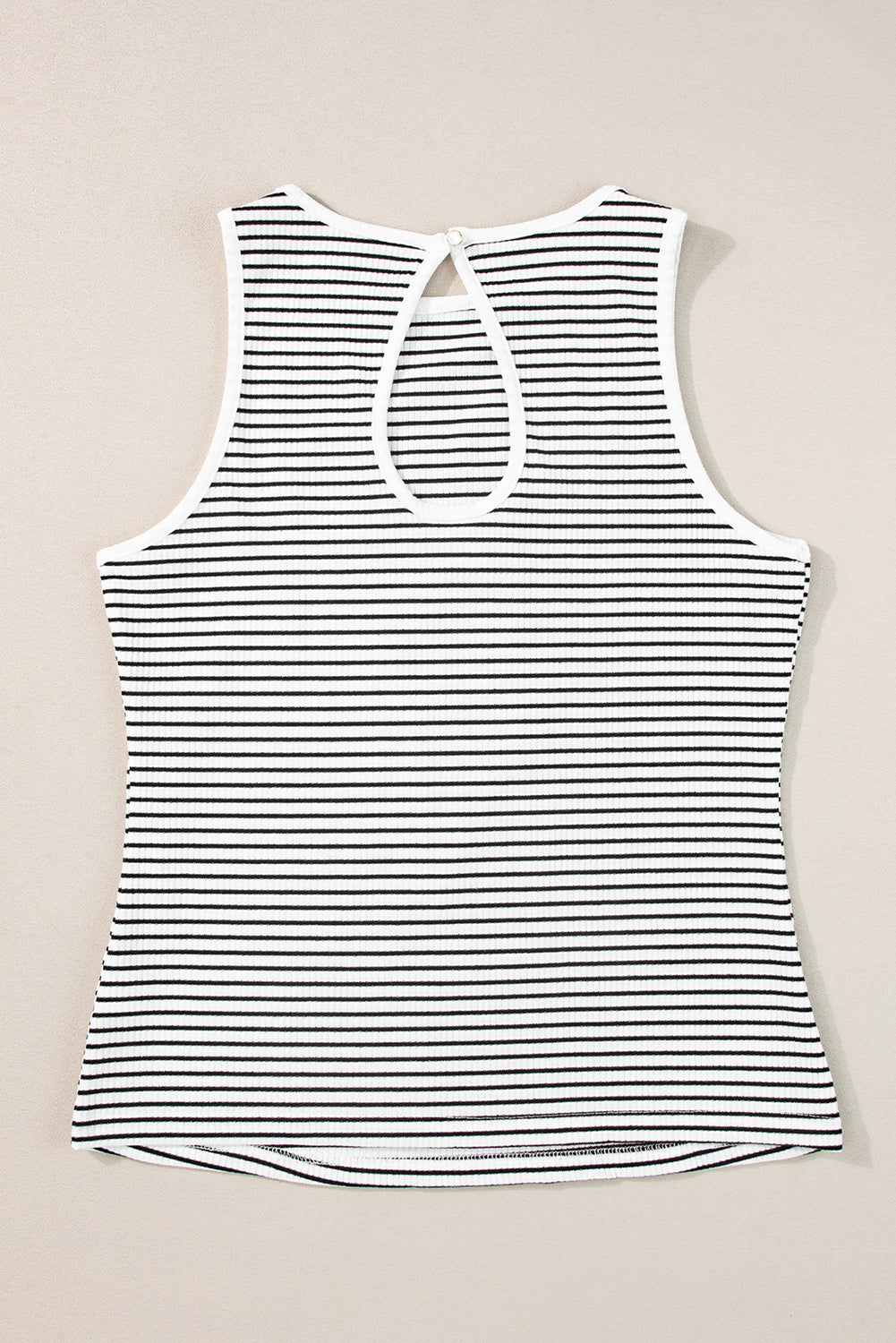 Bethany Striped Knit Sleeveless Tank Threaded Pear