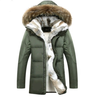 new down jacket men's long section Korean youth lovers men's winter large size coat thickening LadyShow.Store