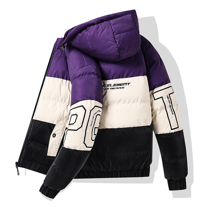 Color-blocking Euro-American Style Reversible Cotton Jacket Best YouTube Store