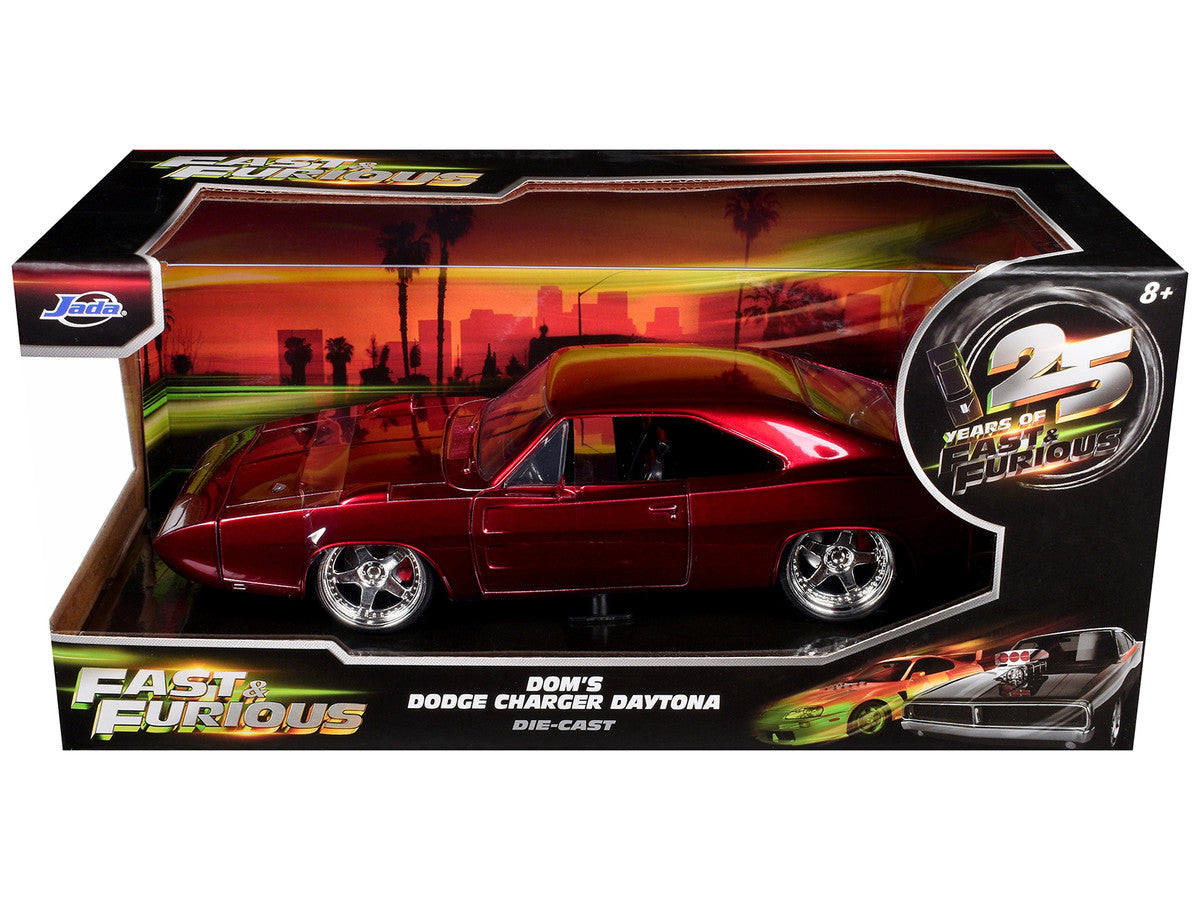 1969 Dodge Charger Daytona Red "Fast & Furious 6" (2013) Movie "25 Years of Fast & Furious" Series 1/24 Diecast Model Car by Jada Jada