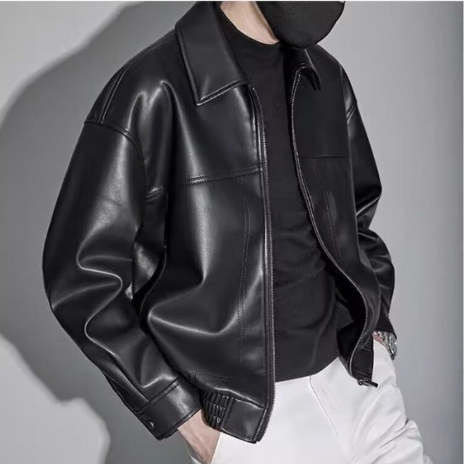Men's Lapel Motorcycle Fashion Casual High-quality Jacket Best YouTube Store