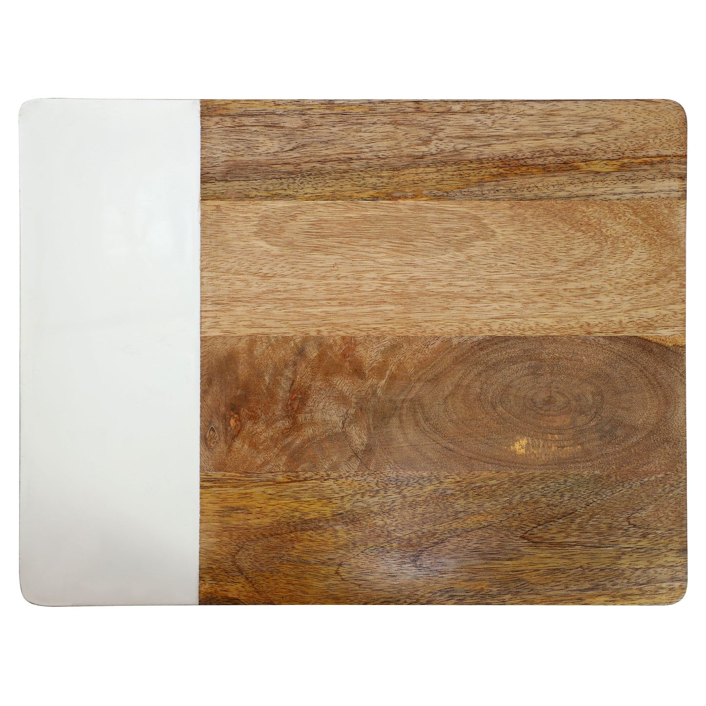 Gibson Home 16 Inch Duo Tone Rectangular Wood Serving Platter W2B