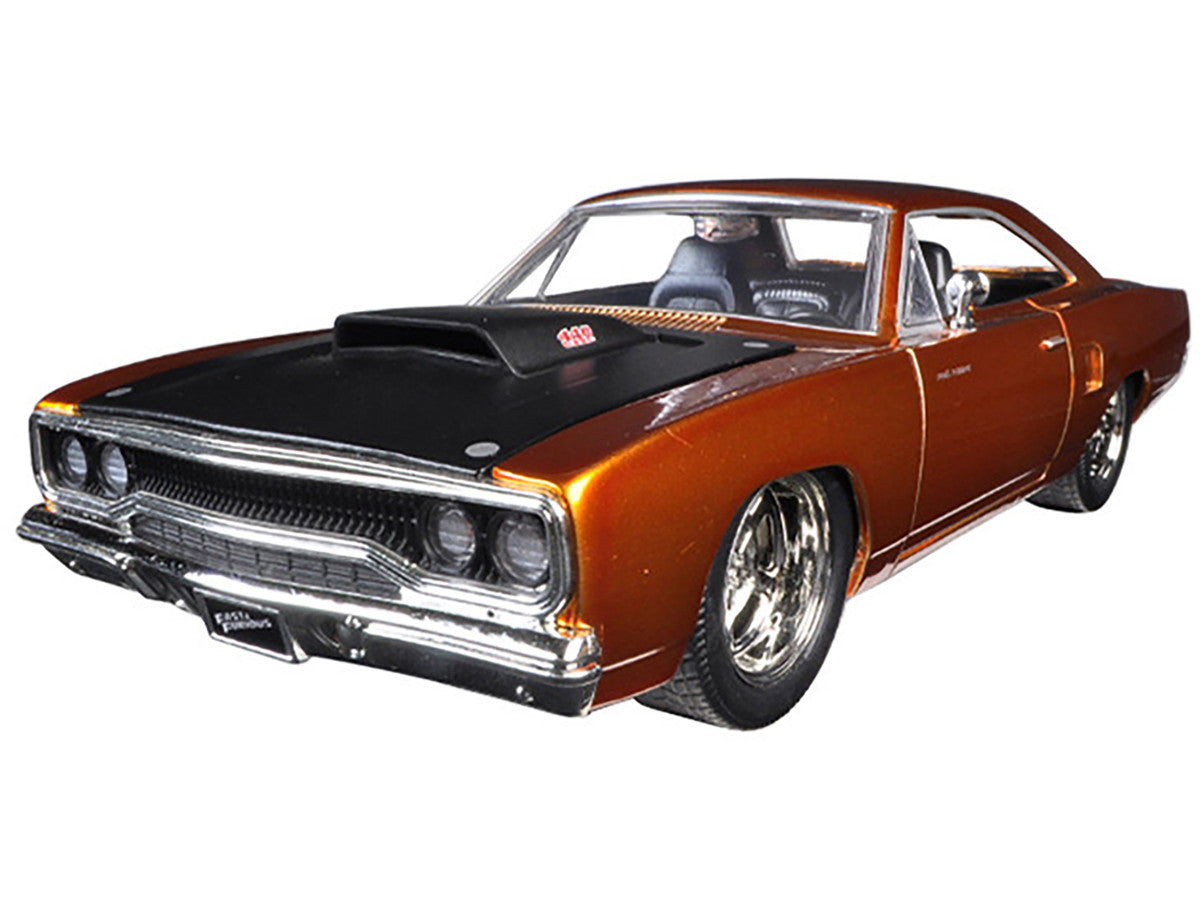 Dom's 1970 Plymouth Road Runner Copper with Black Hood "Fast & Furious 7" (2015) Movie 1/24 Diecast Model Car by Jada Jada