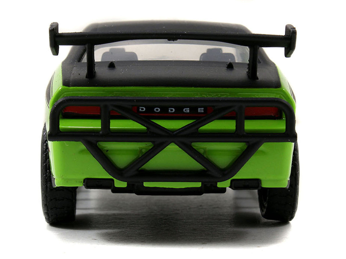 Letty's Dodge Challenger SRT8 Green with Matt Black Top and Hood and Black Stripes "Furious 7" (2015) Movie "Fast & Furious 25th Anniversary" Series 1/32 Diecast Car Model by Jada Jada